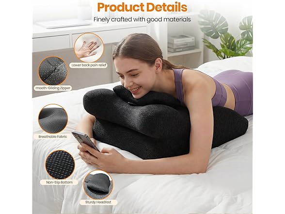 Ruanuo Memory Foam Ergonomic Rest Pillow
