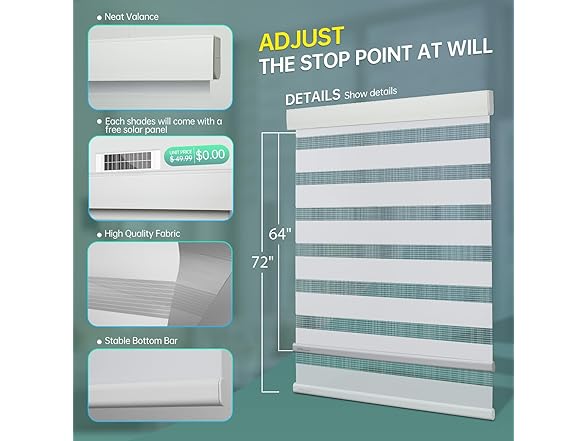 DENFOON Motorized Zebra Blinds