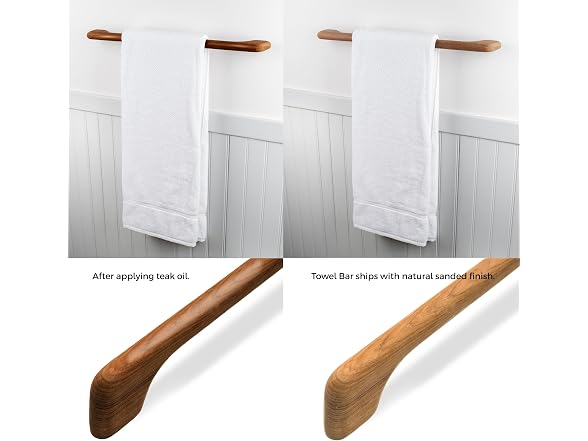Whitecap 62332 Teak Long Towel-Bar, Beige 23-inch