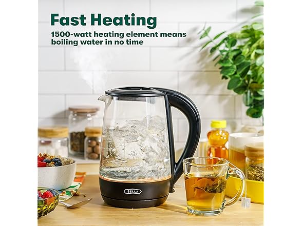 BELLA 1.7 Liter Glass Electric Kettle