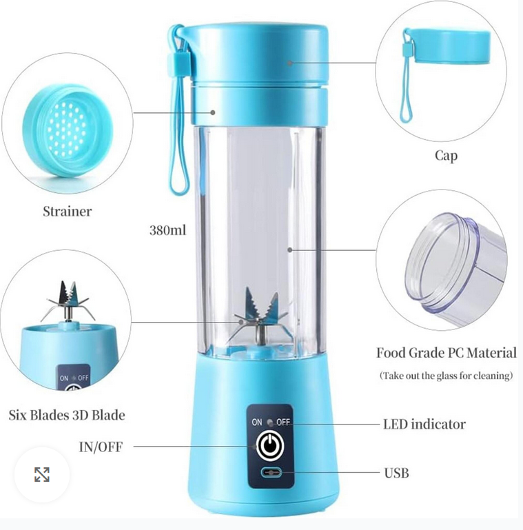 JUST MIX 3PX-MINIJUICER-Blue Just Mix - Go Mini Travel Juicer - Gallery 5