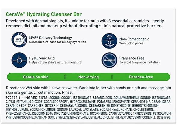 CeraVe Hydrating Cleansing Bar 4.5 oz