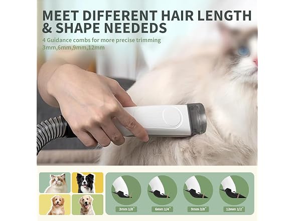 Dog Grooming Vacuum Kit Brush for Shedding