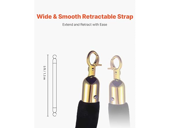 Crowd Control Stanchion, Set of 6 Pieces