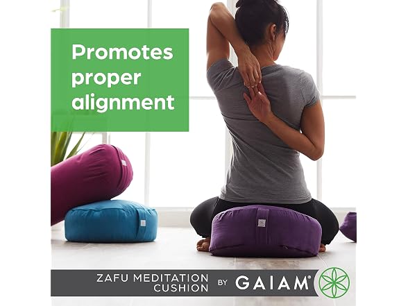 Gaiam Zafu Meditation Cushion, Indigo