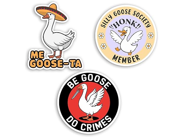 GNAART Set 3Pcs Silly Goose Society Member