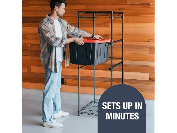 CleverMade Tote Tower Single 5-Tier Heavy-Duty Organizer Rack