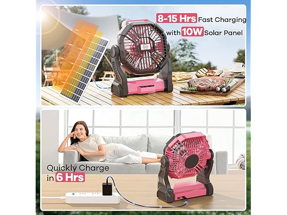 Art In Real 30000mAh Solar Fan