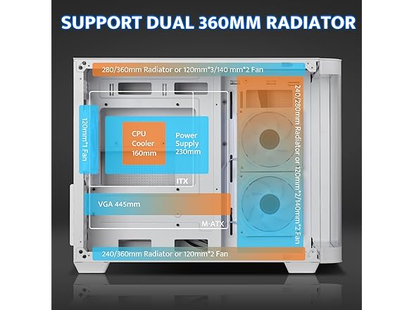 darkFlash Micro-ATX Gaming PC Case
