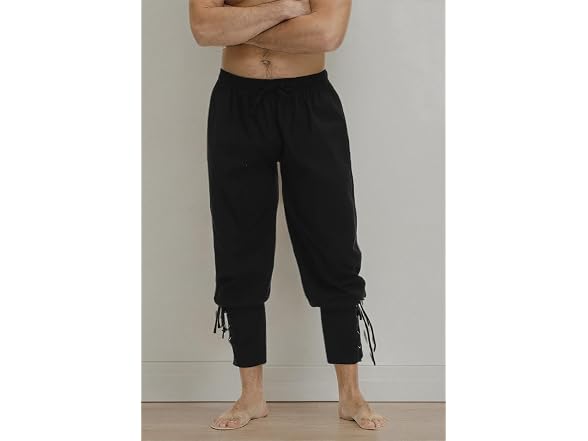 Zhitunemi Men's (3X) Viking Pirate Pants Black - Gallery 6
