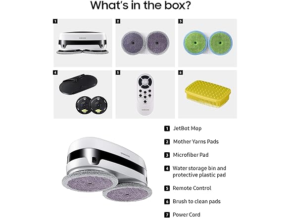 SAMSUNG Jetbot Mop, Cordless Robot Cleaner