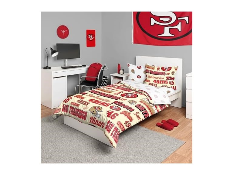 49ERS Retro Twin Bed Set
