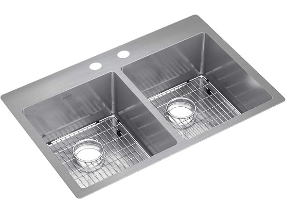 Elkay Crosstown 18 Gauge 2-Hole Equal Double Bowl Kit