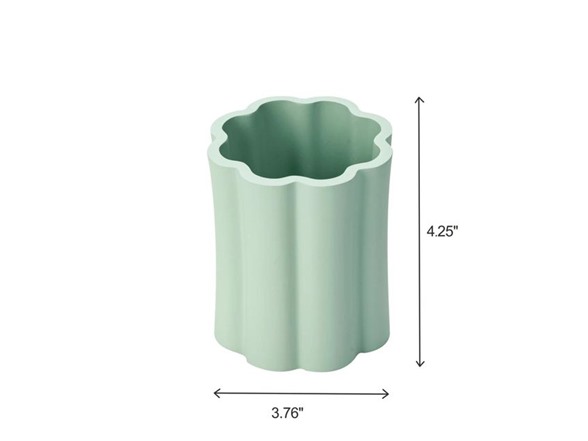 J&V Textiles 7 Pc Resin Bathroom Accessories Set SAGE