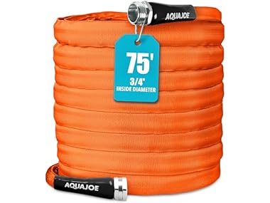 $34.99, Was $49.97, 29% Off! Aqua Joe Contractor Grade FiberJacket Garden Hose 75Ft dealfomo