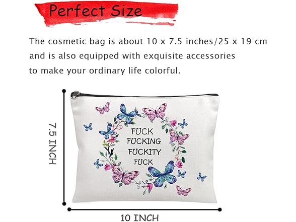 Hookoome Funny Canvas Makeup Bag