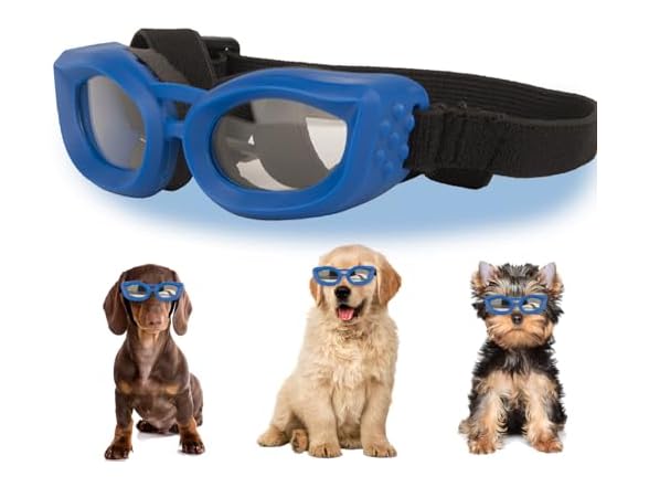 Dog Goggles Small Breed, UV/Wind/Dust/Fog Pr