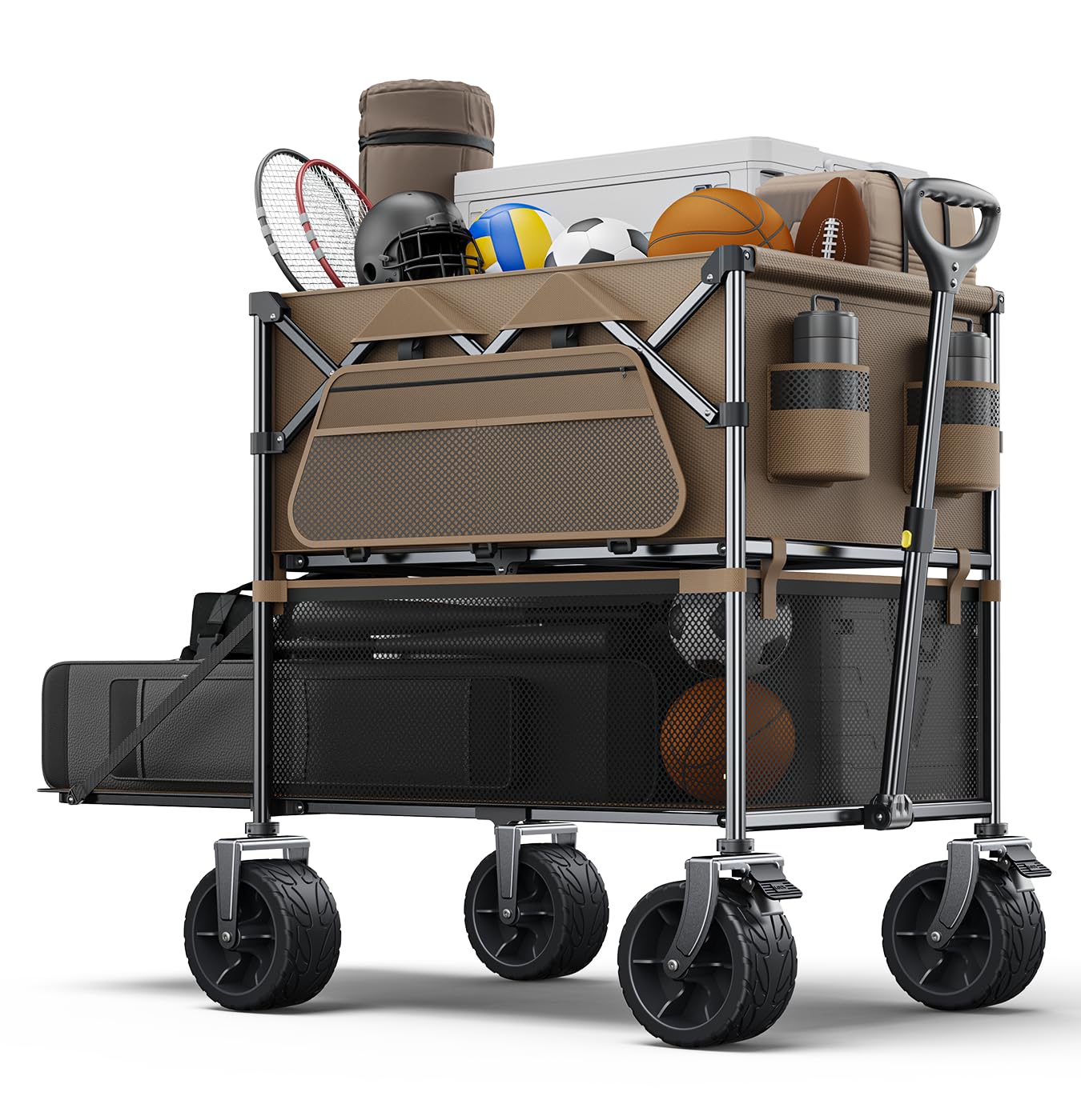Everyfun 480Lbs Foldable Double Decker Wagon - Gallery 12