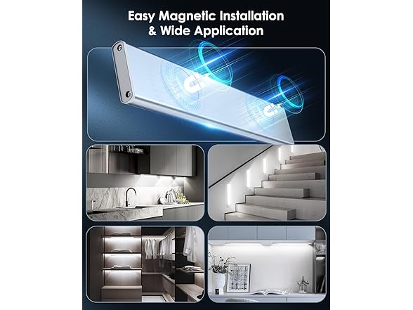 VerRon B0FQJQDWHR 2 Pack 10in Under Cabinet Lighting