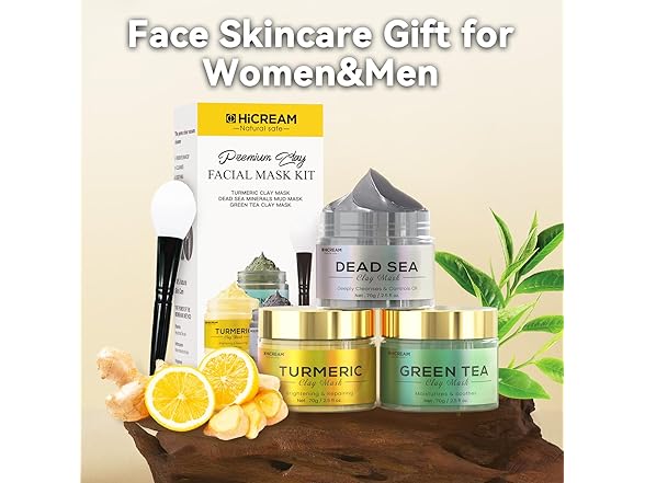 Hicream Turmeric Clay Mask Set