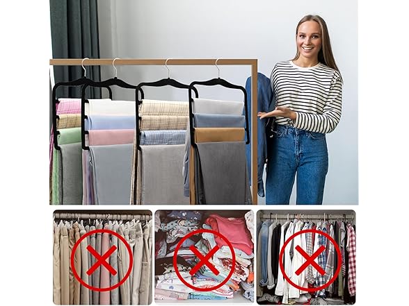 CLODSPAC Space Saving Pants Hangers