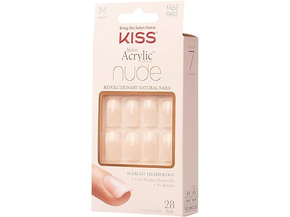 KISS Salon Acrylic Press On Nails, Nude