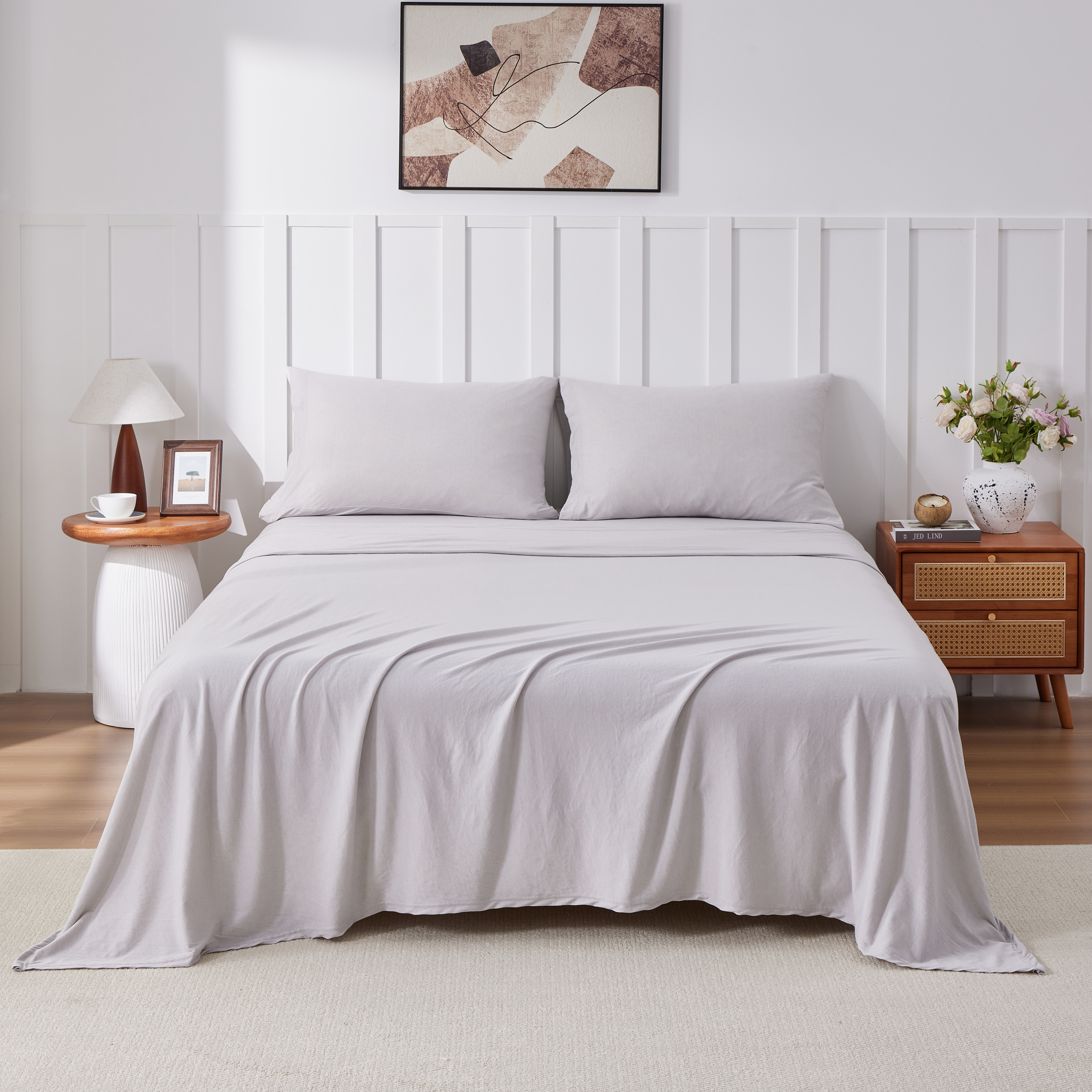 Kathy Ireland Jersey Knit Cotton Sheet Set - Gallery 40
