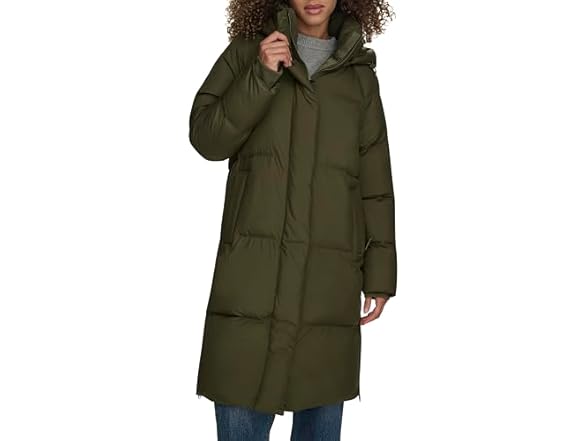 Levis Womens Mid-Length Cloud Hooded Puffer