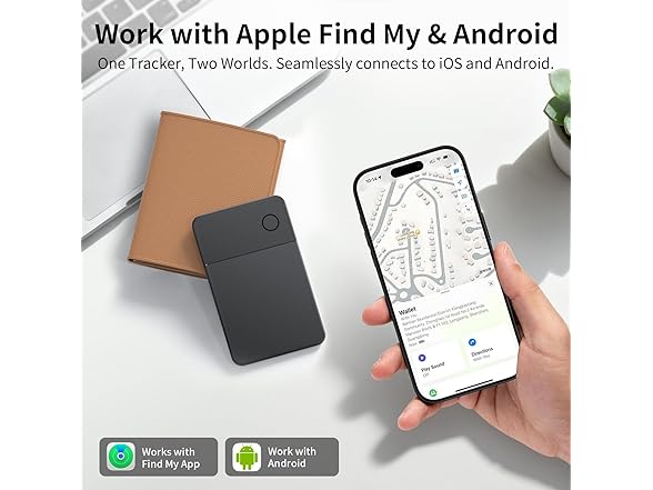 Jnconser Rechargeable Wallet Tracker Card