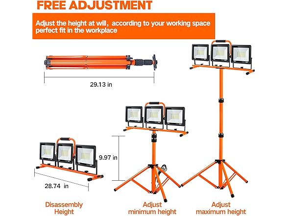 21000 Lumen Work Lights with Stand
