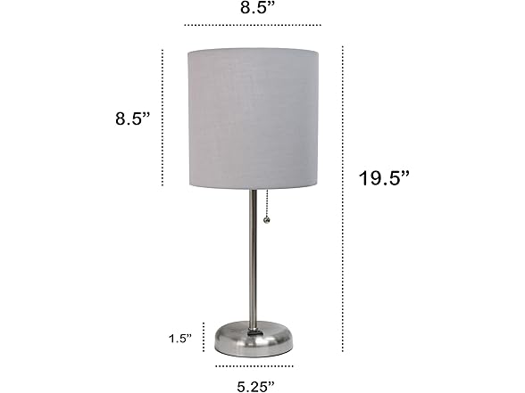 Creekwood Home Oslo 19.5" Contemporary Gray