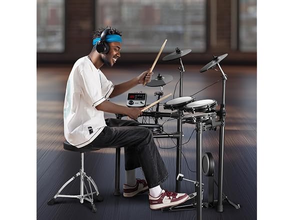 Electronic Drum Set with Quiet Mesh