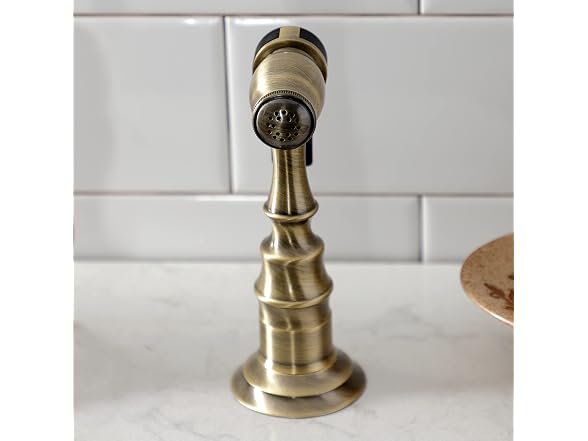 Kingston KS7793TXBS Bridge Kitchen Faucet w Sprayer