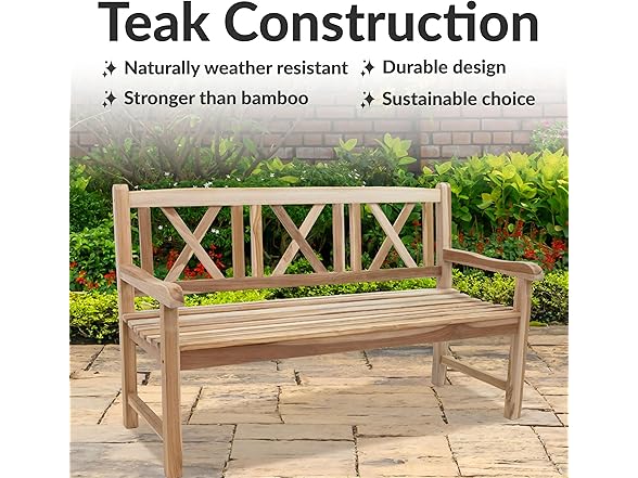 Sunnydaze 2-Person Outdoor Bench