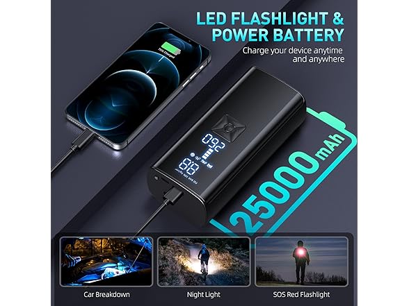 GJOSYOI BC388725070075 Tire Inflator Portable Air Com