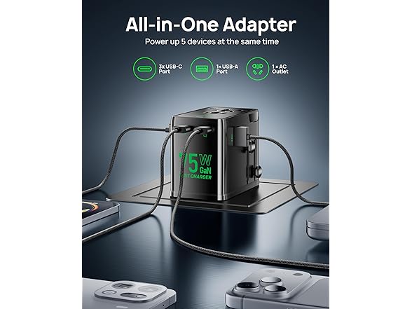 Wollzz 75W Universal Travel Adapter