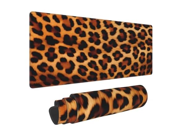 Gaming Mouse Pad, Large Non-Slip Rubber Leopard