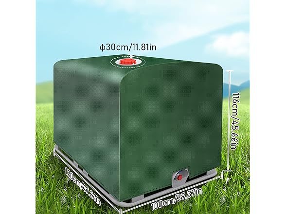 DTNESS IBC Tote Cover 275 Gallon Green