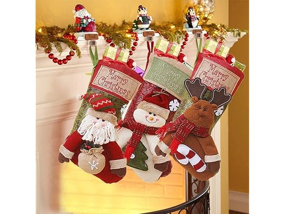 WayoM Set of 3 Christmas Stocking