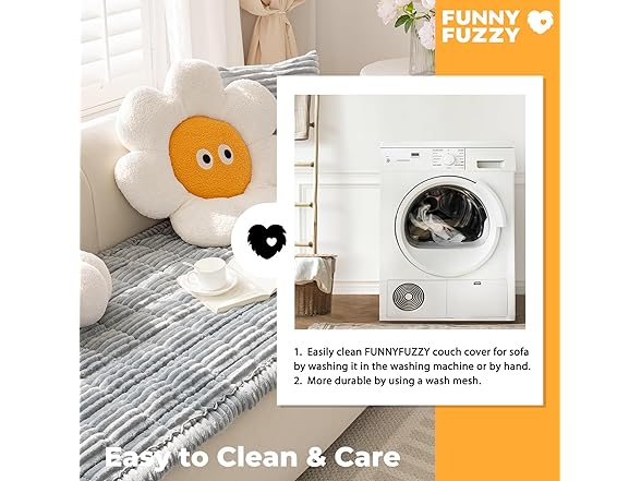 FUNNY FUZZY Flannel Couch Cover