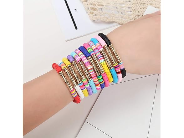 Cooluckday Heishi Surfer Bracelets