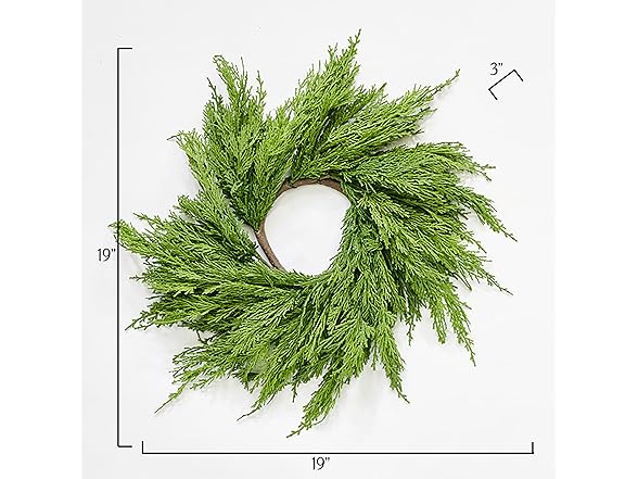 Worth Imports 19" Artificial Christmas Cypress Centerpiece Wreath - Gallery 3