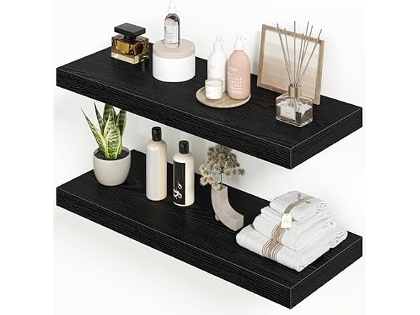 Floating Shelves 23.6" W x 9.3" D Black