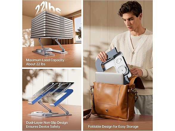 GUSGU 3-in-1 Wireless Charger and Laptop Stand - Gallery 6