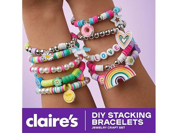 Claire's Girls DIY Bracelet Alphabet Kit