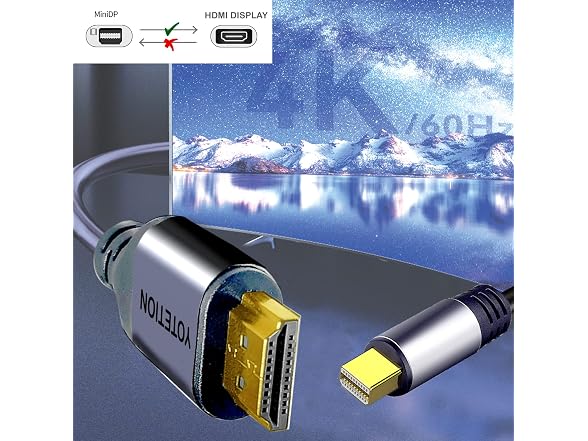 4K60HZ Mini Displayport to HDMI Cable 3