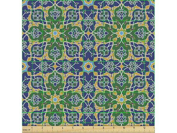 Ambesonne Orient Fabric by The Yard, Mosaic