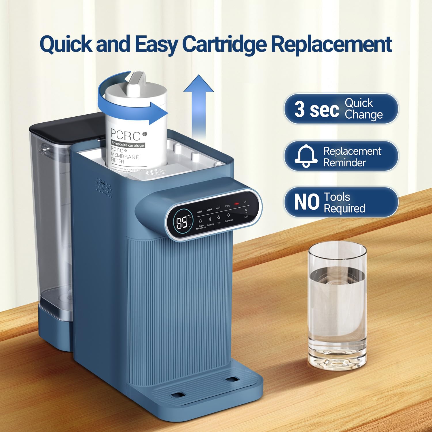 Countertop RO Water Filter Hot Dispenser - Gallery 7