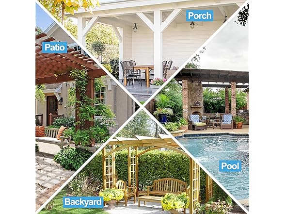 Comfonew Outdoor Curtains 2 Black Panels