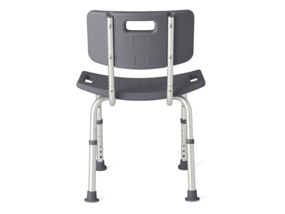Knockdown Shower Chair with Back, Microban Treated